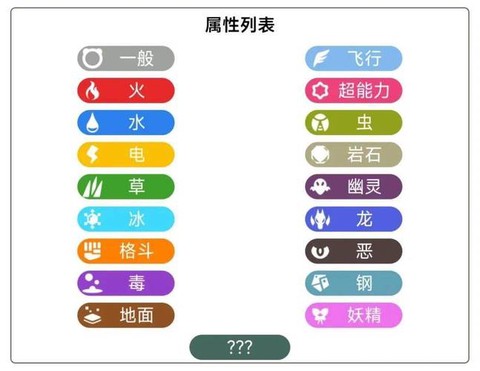 神奇宝贝都有什么属性[图1]